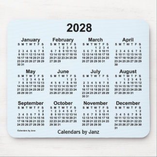 2028 Alice Blue Calendar by Janz Mouse Pad