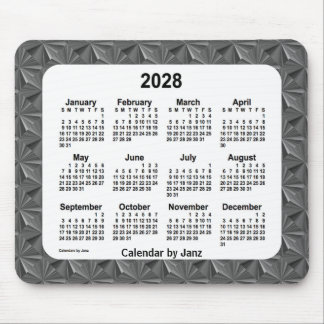 2028 Black Diamonds Calendar by Janz Mouse Pad