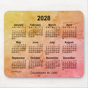 2028 Foiled Grey Calendar by Janz Mouse Pad