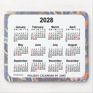 2028 Holiday Art Calendar by Janz Mouse Pad