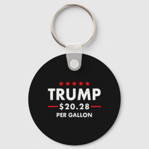 2028 Per Gallon Funny Gas Price US Flag Funny Men Keychain