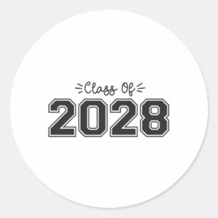 2028 seniors, Class of 2028 Graduation Classic Round Sticker