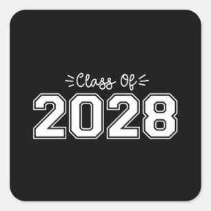 2028 seniors, Class of 2028 Graduation Square Sticker