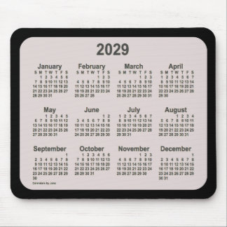 2029 La Boca on Black Calendar by Janz Two Tone Mouse Pad