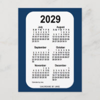 2029 Police Box Blue 6 Month Mini Calendar by Janz