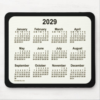 2029 Sepia on Black Calendar by Janz Two Tone Mouse Pad