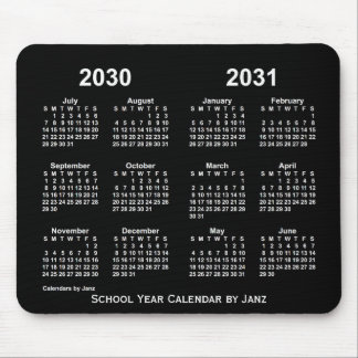 2030-2031 Neon School Year Calendar by Janz Mouse Pad