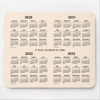2030-2033 Antique White 4 Year Calendar by Janz Mouse Pad