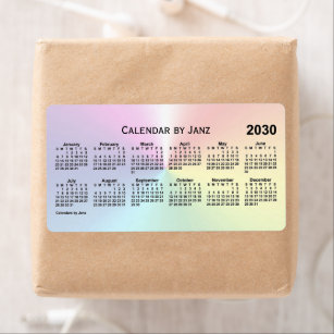 2030 Rainbow Shimmer Calendar by Janz Label