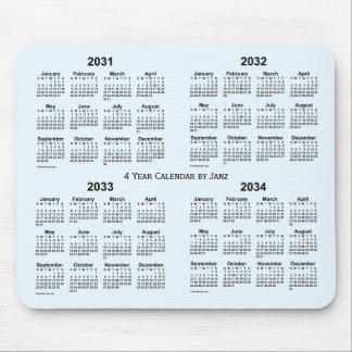 2031-2034 Alice Blue 4 Year Calendar by Janz Mouse Pad