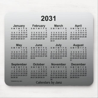 2031 Faded White Calendar by Janz Mouse Pad