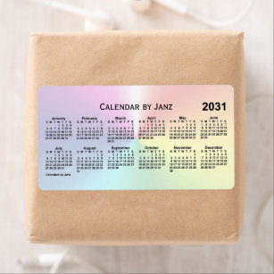 2031 Rainbow Shimmer Calendar by Janz Label