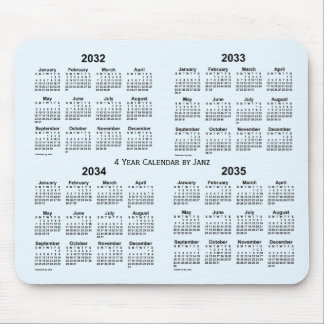 2032-2035 Alice Blue 4 Year Calendar by Janz Mouse Pad