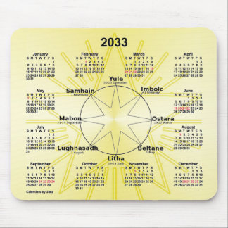 2033 Celtic Wheel of the Year Calendar by Janz Mouse Pad