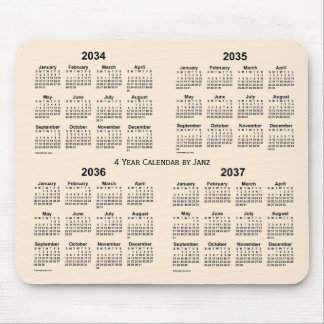 2034-2037 Antique White 4 Year Calendar by Janz Mouse Pad