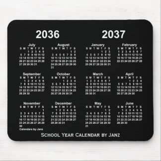 2036-2037 Neon School Year Calendar by Janz Mouse Pad