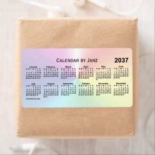 2037 Rainbow Shimmer Calendar by Janz Label
