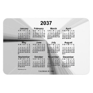 2037 Vanishing Smoke Calendar by Janz 4x6 Magnet