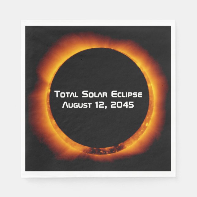 2045 Total Solar Eclipse Napkin (Front)
