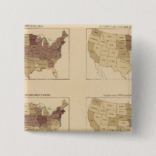 204 Manufactures/sq mile 2 Inch Square Button