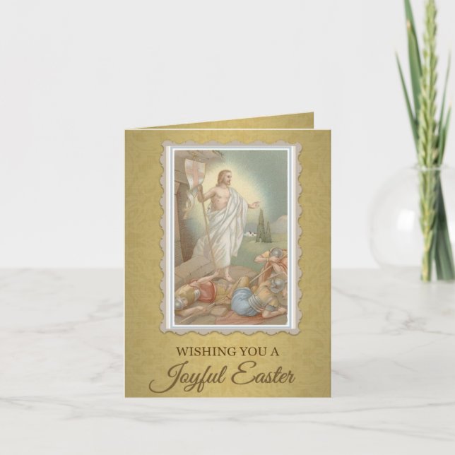 205 Happy Joyful Easter Sunday Greeting Card (Front)