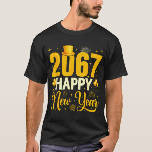 2067 Happy New Year Retro Funny 67 Six Seven Meme  T-Shirt