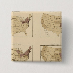 206 Manufactures/sq mile 2 Inch Square Button