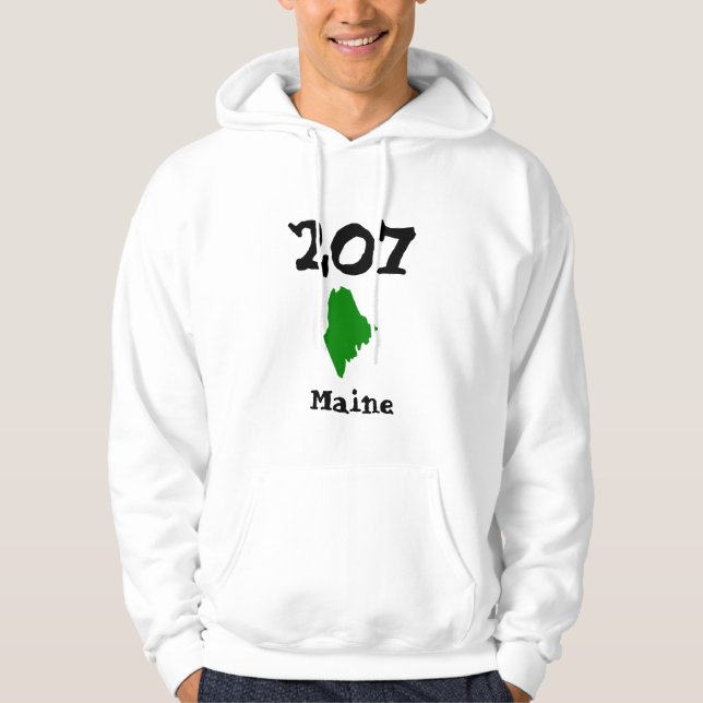 207, Area Code of Maine Hoodie (Front)