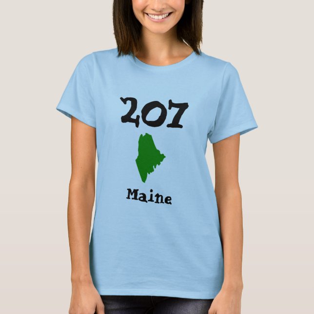 207, Area Code of Maine T-Shirt (Front)
