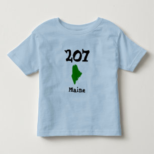 207, Maine Area Code (Portland, Bangor, Kittery) Toddler T-shirt