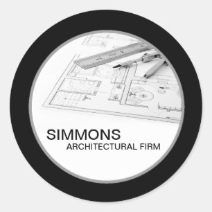 20 - 1.5"  Black Architectural Business Stickers