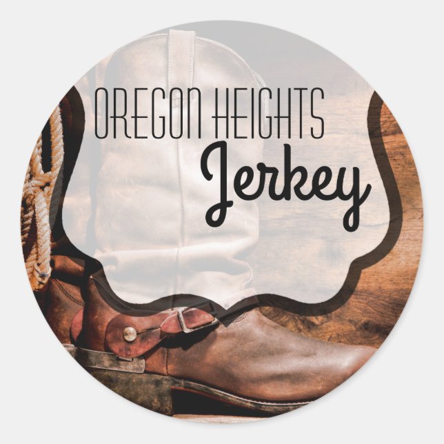 20 - 1.5"  Business Stickers Cowboy Boots Barn Woo (Front)