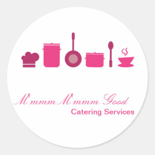 20 - 1.5"  Catering Chef Business Stickers