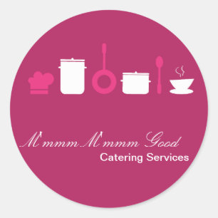 20 - 1.5"  Catering Chef Business Stickers