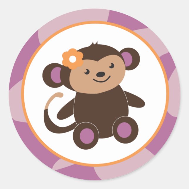 20 - 1.5"  Envelope Purple Jacana Classic Round Sticker (Front)