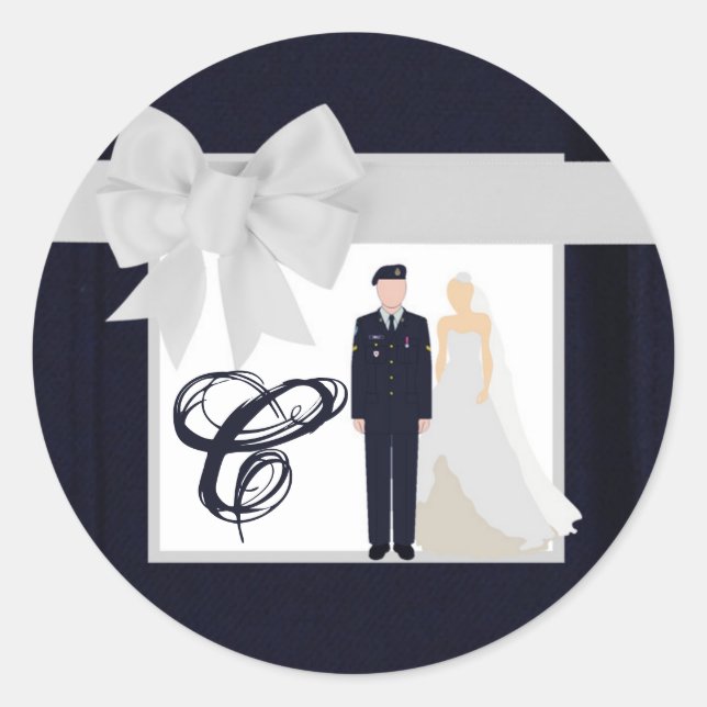 20 - 1.5  Envelope Seal ARMY Uniform Blues Bride (Front)