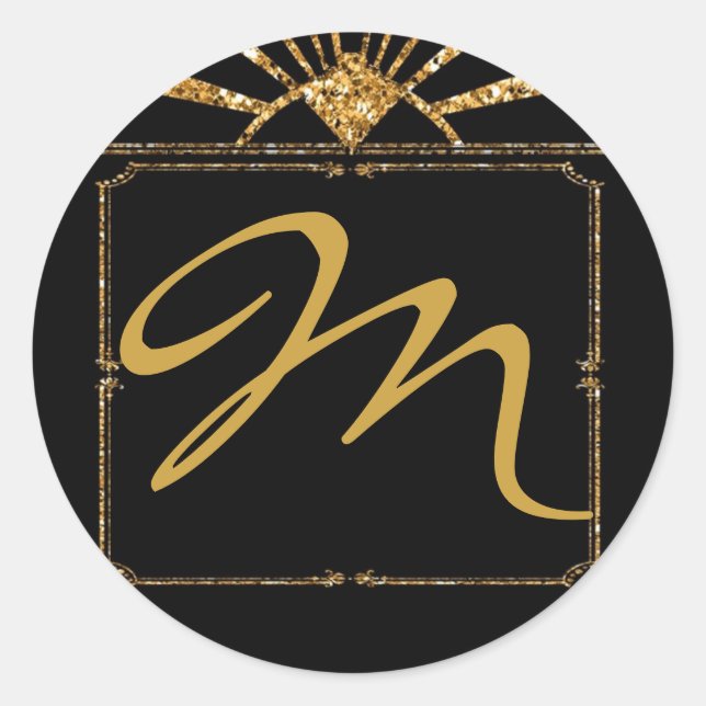 20 - 1.5  Envelope Seal Art Deco Roaring 20s GATSB (Front)