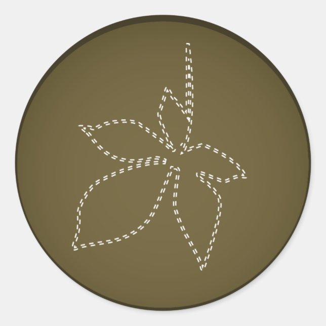 20 - 1.5  Envelope Seal Autumn Floral Fall Brown (Front)