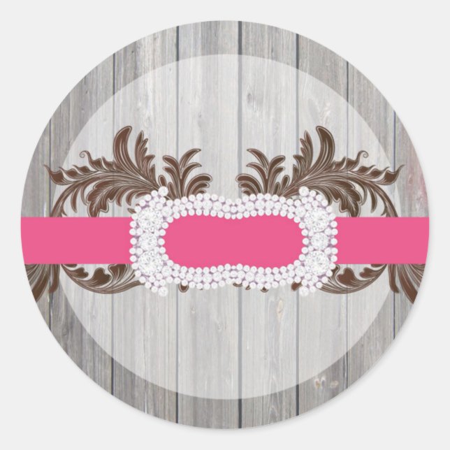 20 - 1.5  Envelope Seal Barn Wood Diamond Ribbon (Front)