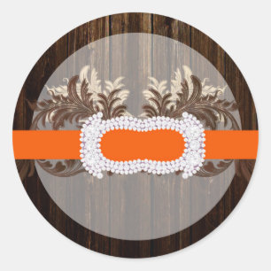 20 - 1.5  Envelope Seal Barn Wood Diamond Ribbon