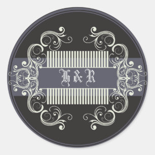 20 - 1.5  Envelope Seal Black Tie Affair Grey Eleg