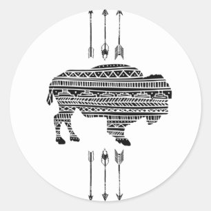 20 - 1.5 Envelope Seal Boho Buffalo Tribal Patter