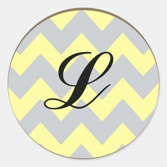 20 - 1.5 Envelope Seal Chevron Yellow & Grey (Front)