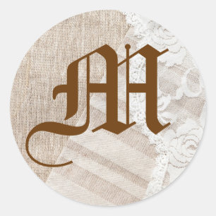 20 - 1.5  Envelope Seal Country Lace Handkerchief