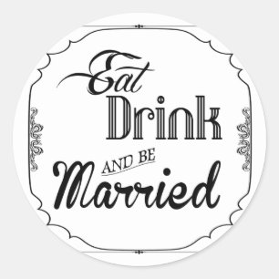 20 - 1.5  Envelope Seal Eat Drink Be Married White