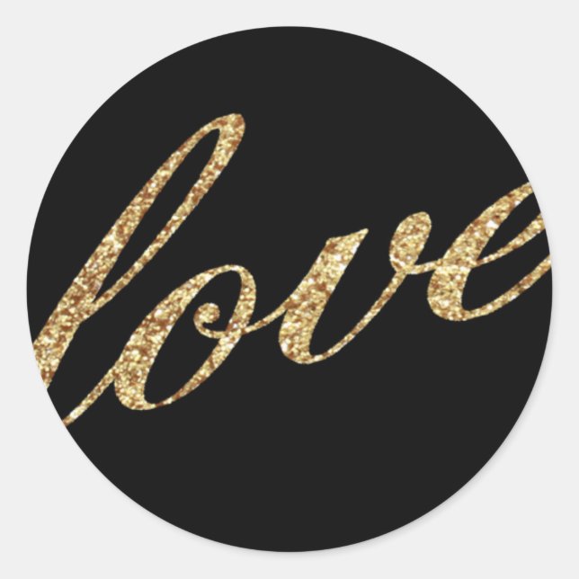 20 - 1.5  Envelope Seal Gold Foil Glitter Love (Front)