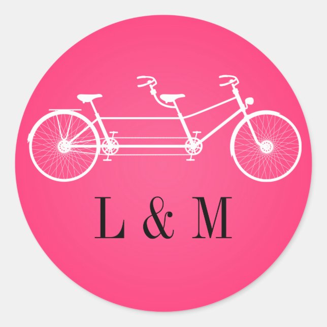 20 - 1.5  Envelope Seal Hot Pink Black Double Bike (Front)