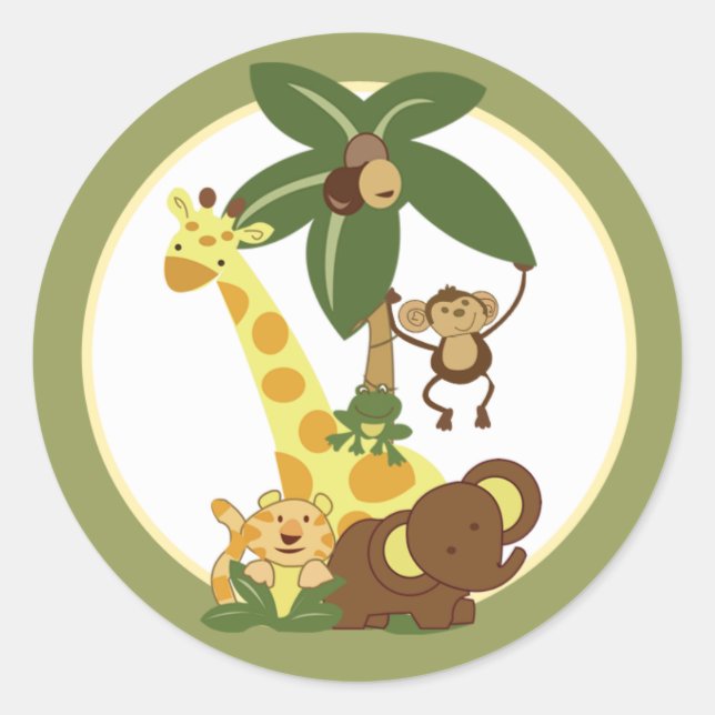 20 - 1.5" Envelope Seal Jungle Babies (Front)