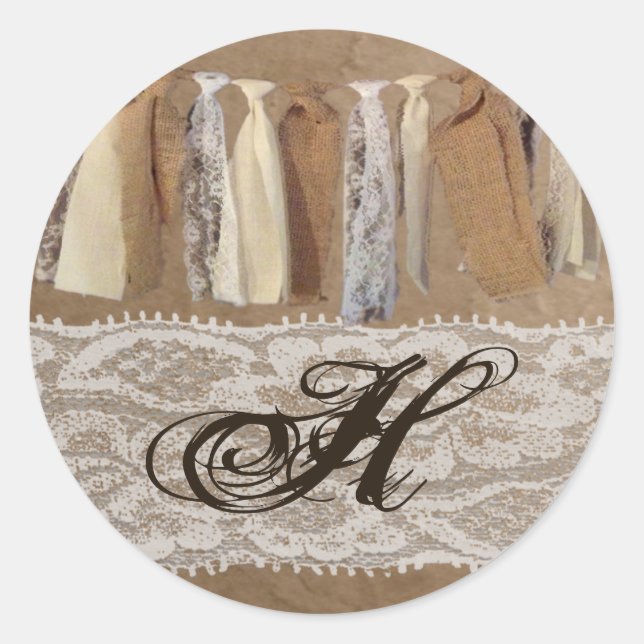 20 - 1.5  Envelope Seal Kraft Paper Bag Lace Burla (Front)