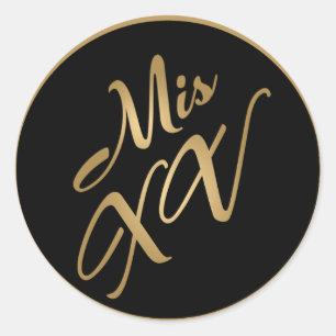 20 - 1.5" Envelope Seal MIS XV Gold Black Party